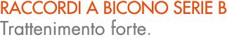raccordi a bicono serie b Trattenimento forte.