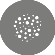 Cerchio grigio con all'interno un gruppo di cerchi bianchi di diverse dimensioni disposti in modo compatto e simmetrico. Descrizione generata da AI